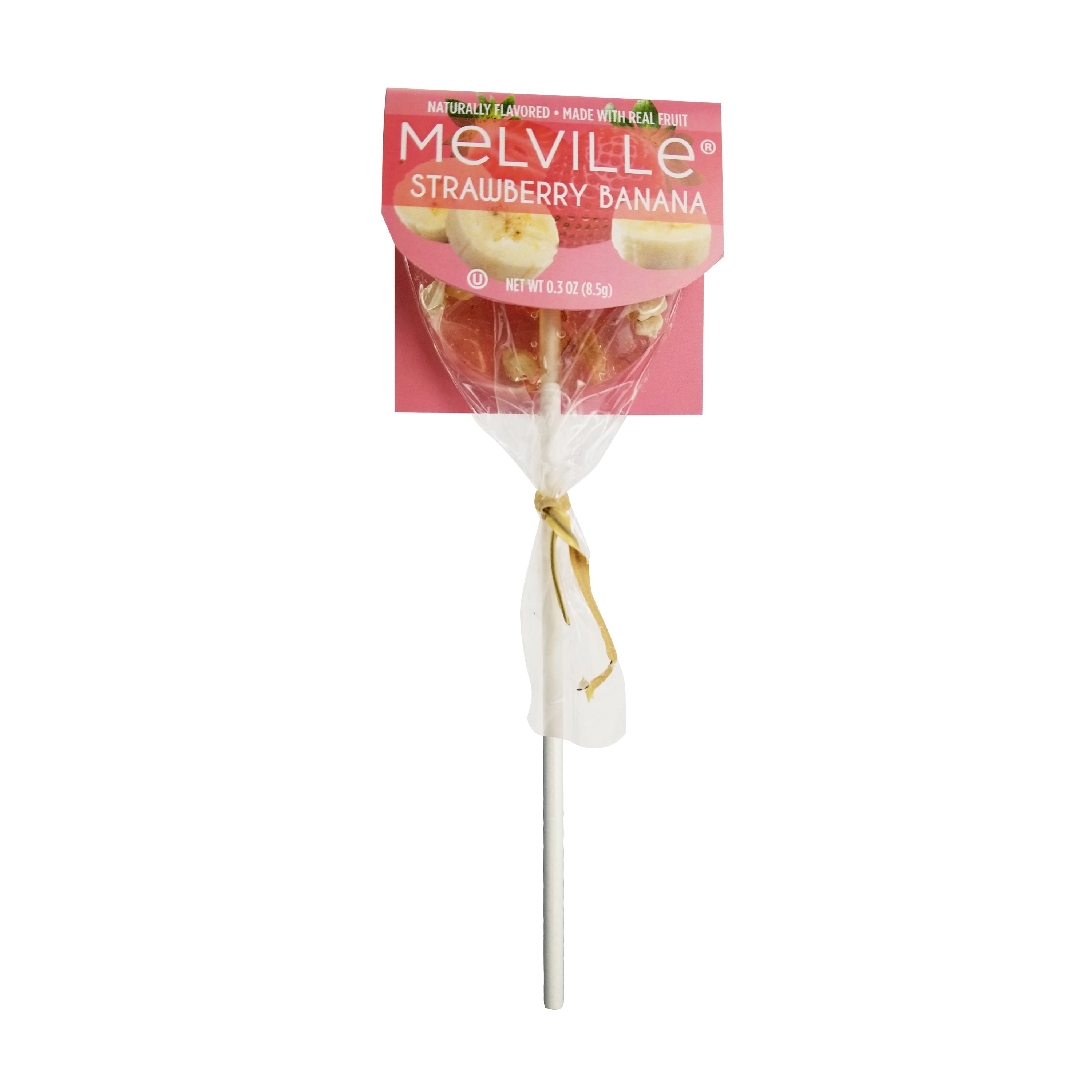Gourmet Fruit Lollipops - Strawberry Banana by Melville Candy Company